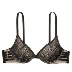 Victoria's Secret Wicked Unlined Black Plunge Bra